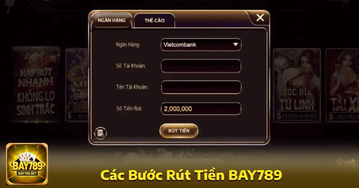 Khi thắng cược, việc rút tiền về tài khoản cá nhân tại sân chơi này cũng rất dễ dàng