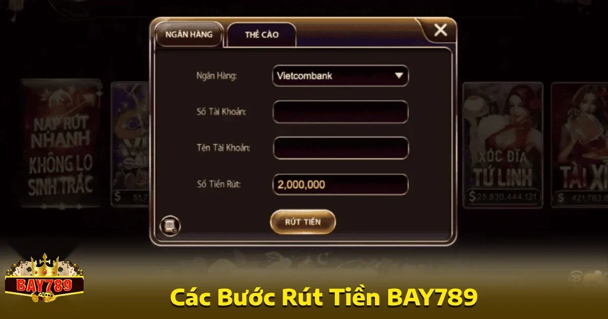 Khi thắng cược, việc rút tiền về tài khoản cá nhân tại sân chơi này cũng rất dễ dàng